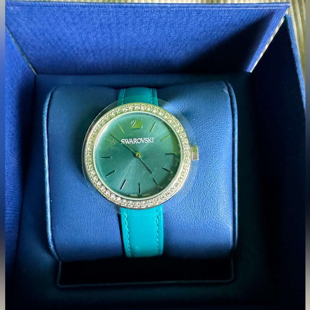 SWAROVSKI - BRAND NEW Crystal Daytime Watch in Turquoise Blue. NWT